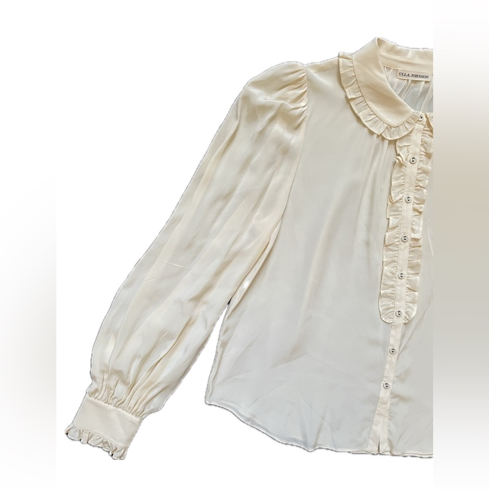 Ulla Johnson Cream Ruffle Blouse - Picture 4 of 7